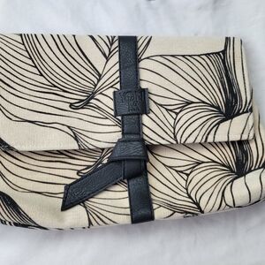Stylish Black and Cream Clutch by Yon Ka